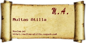 Multas Atilla névjegykártya